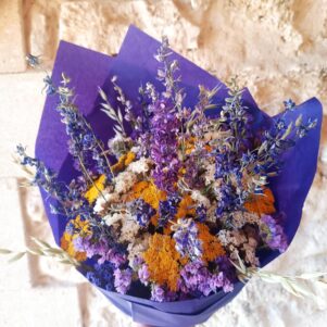 Bouquet de fleurs séchées - Le bleu nuit