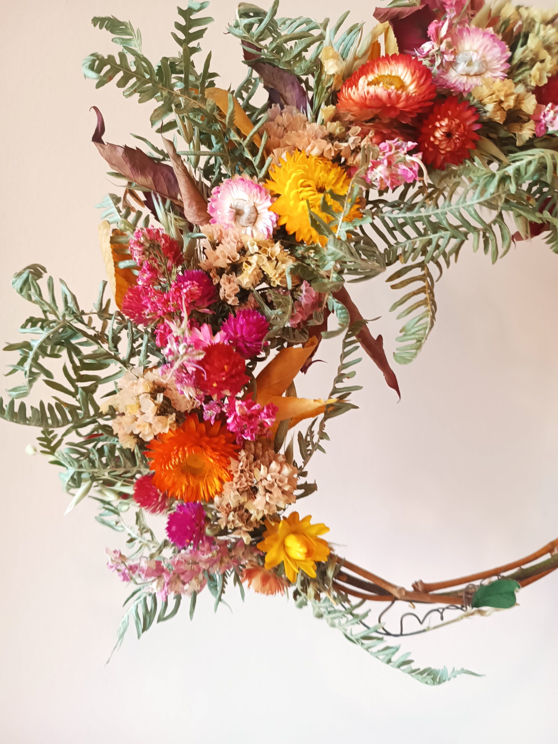 Couronne de fleurs séchées - Automne – Image 2